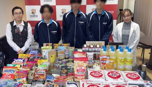 学園内フードドライブ品の持ち込み